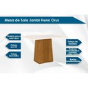 Ver imagem 3 de Conjunto: Mesa Sala Jantar Orus C/ Tampo Madeirado 120x80cm e 4 Cadeiras Vita Nature/off White -