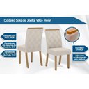 Ver imagem 2 de Conjunto: Mesa Sala Jantar Orus C/ Tampo Madeirado 120x80cm e 4 Cadeiras Vita Nature/off White -