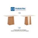 Ver imagem 5 de Conjunto: Mesa Sala Jantar Orus C/ Tampo Madeirado 120x80cm e 4 Cadeiras Vita Nature/off White -
