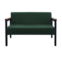 Namoradeira Minas 2 lugares Estilo Industrial GDecor - Tecido verde - 1