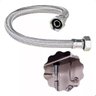 Mangueira Flexível 40cm 1/2 Polegada Aço Inox Engate Fêmea X Fêmea - 4