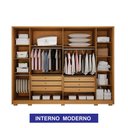 Ver imagem 4 de Guarda-Roupas 6 Portas 6 Gavetas com Espelho Ares com Pés - Leifer Cinamomo/Off White