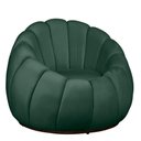 Ver mais imagens de Kit 02 Poltrona Decorativa Concha Base Arco Giratória Veludo Cor Verde