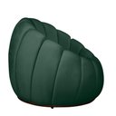 Ver imagem 6 de Kit 02 Poltrona Decorativa Concha Base Arco Giratória Veludo Cor Verde