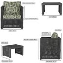 Ver imagem 2 de Mesa e 2 Poltronas Madri Corda Náutica Estofado 5 Trama Preto