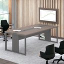 Ver imagem 3 de Conjunto de Mesa de Reunião e Painel Escritório Freijó Preto