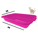Ver imagem 1 de Caixa de Areia de Gatos Bandeja Higienica ROSA