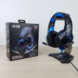 Fone Headset Gamer para Pc Celular e Videogame K1-B Azul - 4
