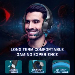 Fone Headset Gamer para Pc Celular e Videogame K1-B Azul - 10