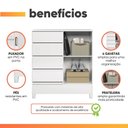 Ver imagem 5 de Cômoda Sapateira 4 Gavetas 1 Porta Maia