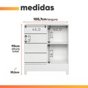 Ver imagem 4 de Cômoda Sapateira 4 Gavetas 1 Porta Maia