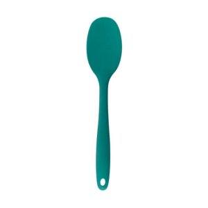 Espátula de Silicone Duplo Redonda Pequena Verde Escuro 20,5cm - Oikos
