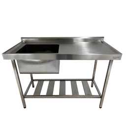 Pia Aço Inox Industrial 120x60x90 Cm Cuba Esquerda Nortinox - 2