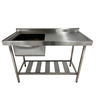 Pia Aço Inox Industrial 120x60x90 Cm Cuba Esquerda Nortinox - 2