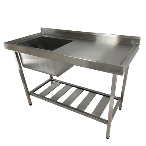 Pia Aço Inox Industrial 120x60x90 Cm Cuba Esquerda Nortinox