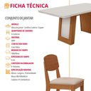 Ver imagem 6 de Mesa de Jantar Carolina 180cm Tampo MDF Vidro Canto Copo com 6 Cadeiras Copper
