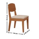 Ver imagem 3 de Mesa de Jantar Carolina 180cm Tampo MDF Vidro Canto Copo com 6 Cadeiras Copper