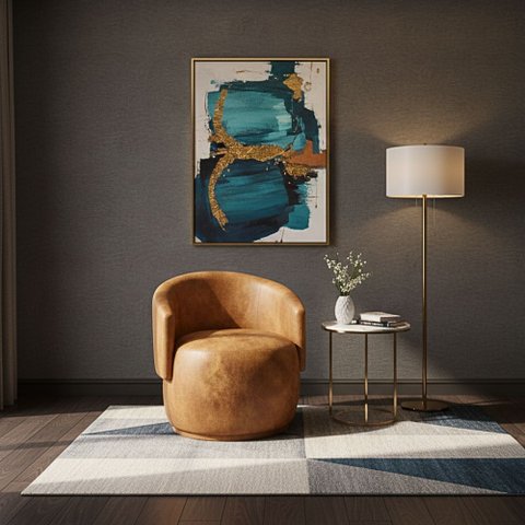 Poltrona Decorativa Sala Estar Orgânica Beatriz Corino Ocre - Montanaris Decor