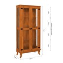 Ver imagem 4 de Cristaleira de Madeira Maciça Bella Luna 2 Portas de Vidro