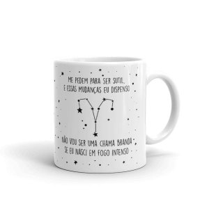 Caneca de Porcelana Ela é de Aries