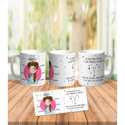 Caneca de Porcelana Ela é de Aries - 6