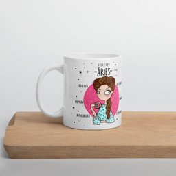 Caneca de Porcelana Ela é de Aries - 5