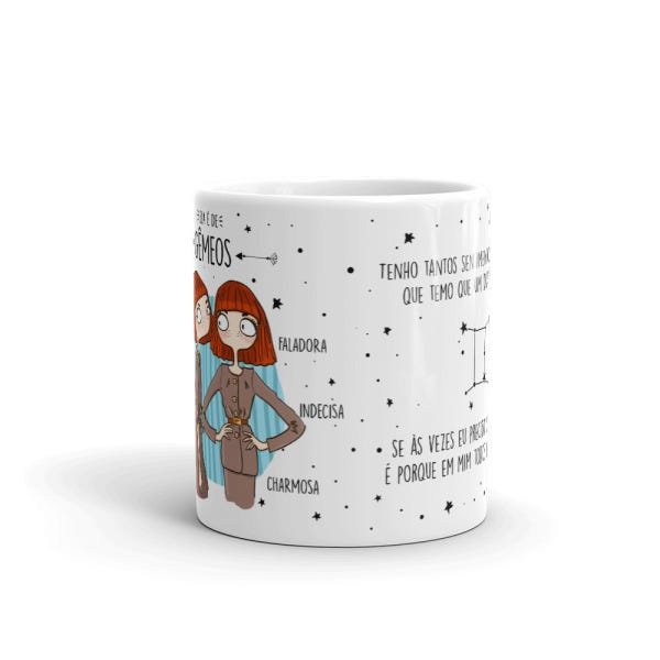 Caneca de Porcelana Ela é de Gemeos - 3