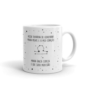 Caneca de Porcelana Ela é de Libra