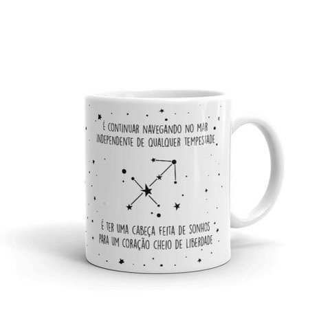Caneca de Porcelana Ela É de Sagitário