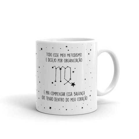 Caneca de Porcelana Ela é de Virgem