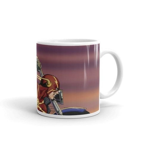 Caneca de Porcelana Arqueiro Verde e The Flash Mod 01