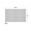 Ver imagem 2 de Armário Basculante Misto Perola 120cm 1 Porta Fechada 1 Porta com Vidro Reflecta Prata Luciane