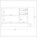 Ver imagem 4 de Balcão de Cozinha 3 Portas 2 Gavetas com Rodapé Modulada Lis Decibal