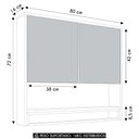 Ver imagem 6 de Armário de Banheiro Espelheira com 2 Portas Moscow Mel Z54 - Mpozenato