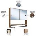 Ver imagem 5 de Armário de Banheiro Espelheira com 2 Portas Moscow Mel Z54 - Mpozenato
