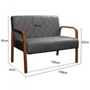Ver imagem 4 de Sofá Namoradeira Lara 2 Lugares Fixo 108cm Cinza Veludo Bella Decor