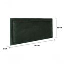 Ver imagem 3 de Cabeceira Casal Reta Luxo 140x60 Veludo Verde - Tachas Fumê