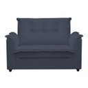 Ver imagem 1 de Sofá 2 Lugares Pequeno Confortável 1,40m Marrocos Bellamado:azul Marinho