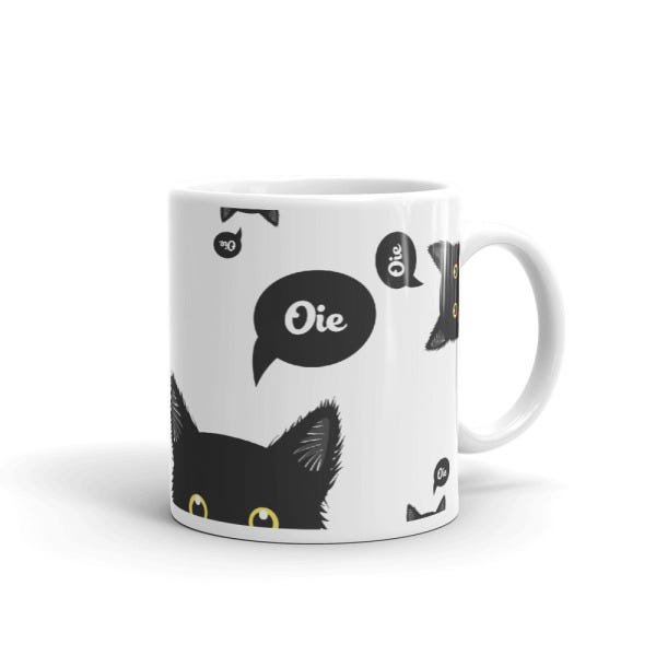 Caneca de Porcelana Gato Preto Oie - 3