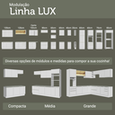 Ver imagem 2 de Armário de Cozinha Compacta 120 x 60 cm Branco/Branco Veludo Lux Madesa 02
