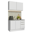 Ver imagem 3 de Armário de Cozinha Compacta 120 x 60 cm Branco/Branco Veludo Lux Madesa 02