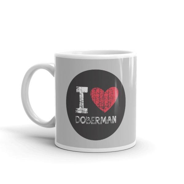Caneca de Porcelana Eu Amo Doberman - 2