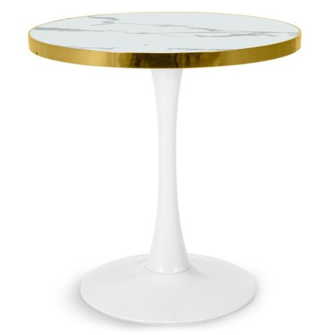 Mesa de Jantar Redonda Majestic 70cm - Branco