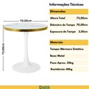 Ver imagem 6 de Mesa de Jantar Redonda Majestic 70cm - Branco