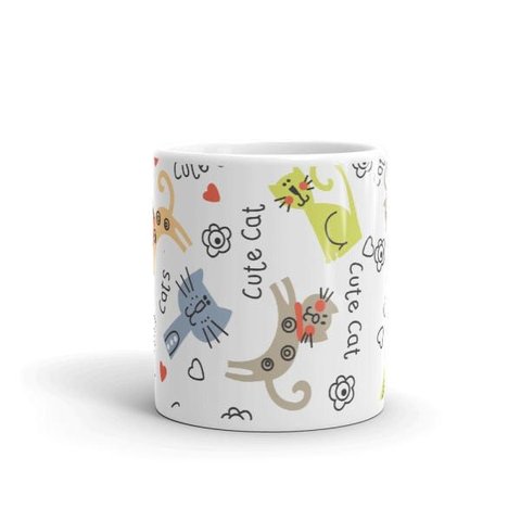 Caneca de Porcelana Cute Cat