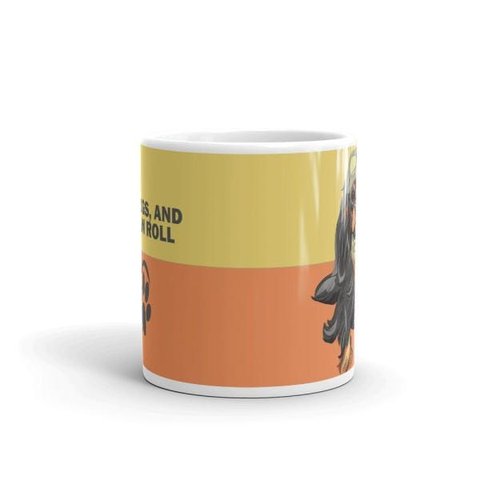 Caneca de Porcelana Dogs Sex e Rock