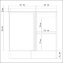 Ver imagem 4 de Balcão de Canto 1 Porta com Rodapé Modulada Lis Decibal