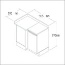 Ver imagem 3 de Balcão de Canto 1 Porta com Rodapé Modulada Lis Decibal