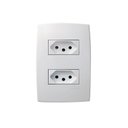 Ver imagem 1 de Conjunto 2 Tomadas 2P+T 10A 4x2 Branco Pial Plus