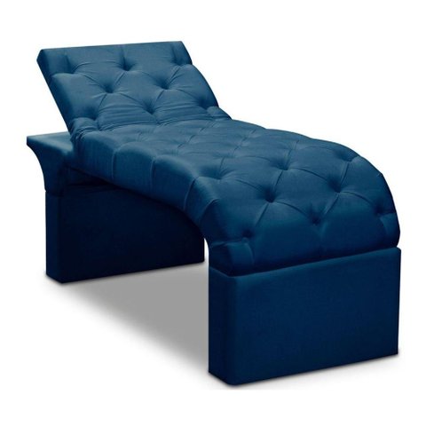Maca Estofada Estética Cílios Regulável Spa Suede Ana Azul Marinho